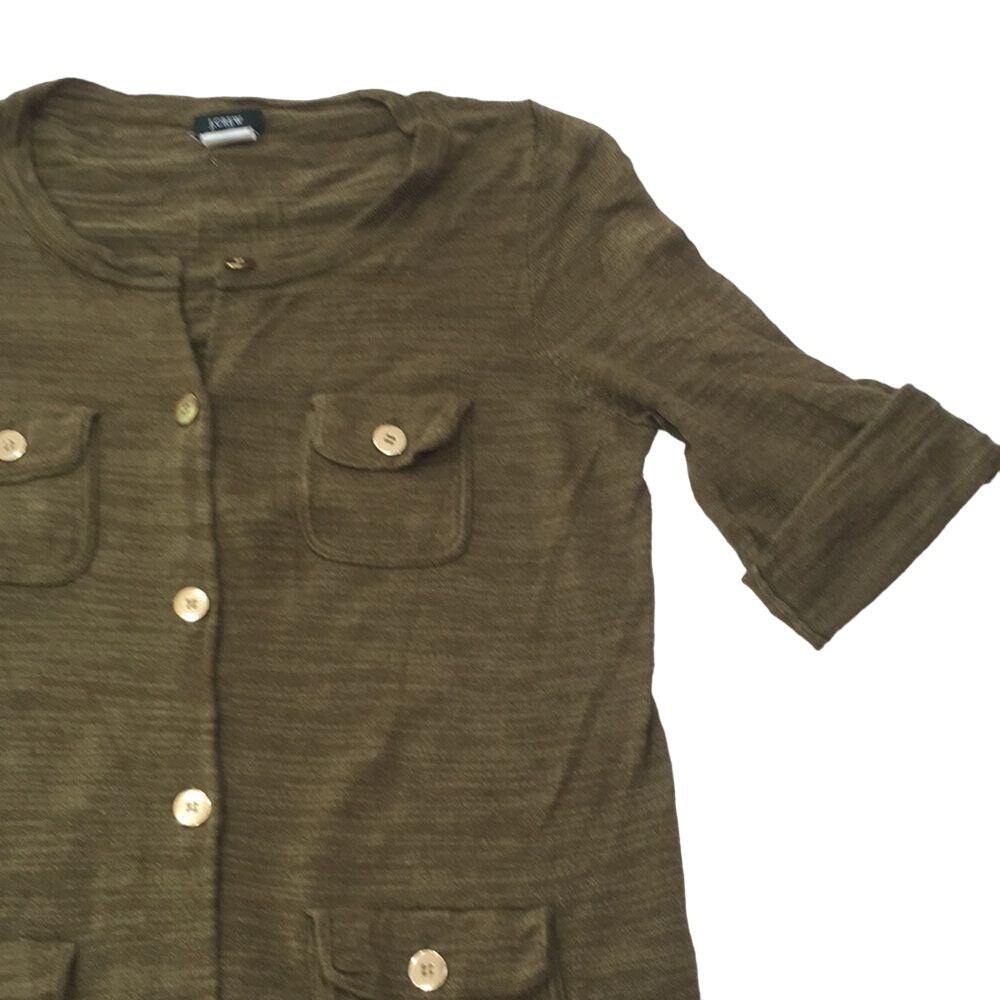 J. Crew button up short sleeve knit top sz XS - Picture 2 of 4